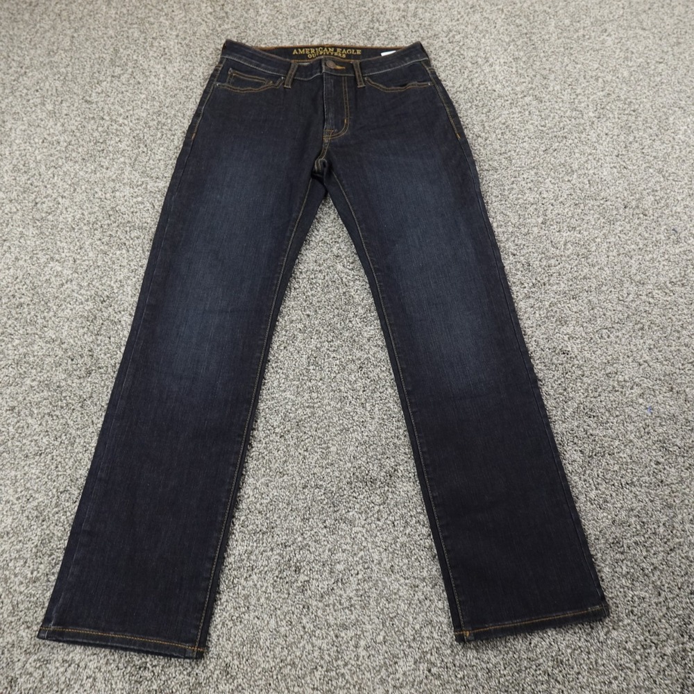 American Eagle Jeans Mens 29X30 Blue Denim Pants Original Straight Flex Stretch